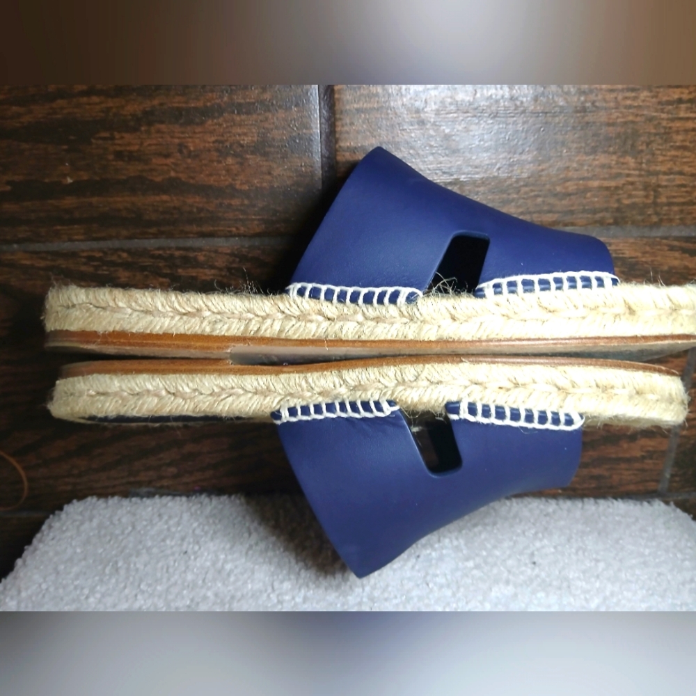 Hermès Navy Blue Antigua Espadrilles Sandals - Picture 3 of 10